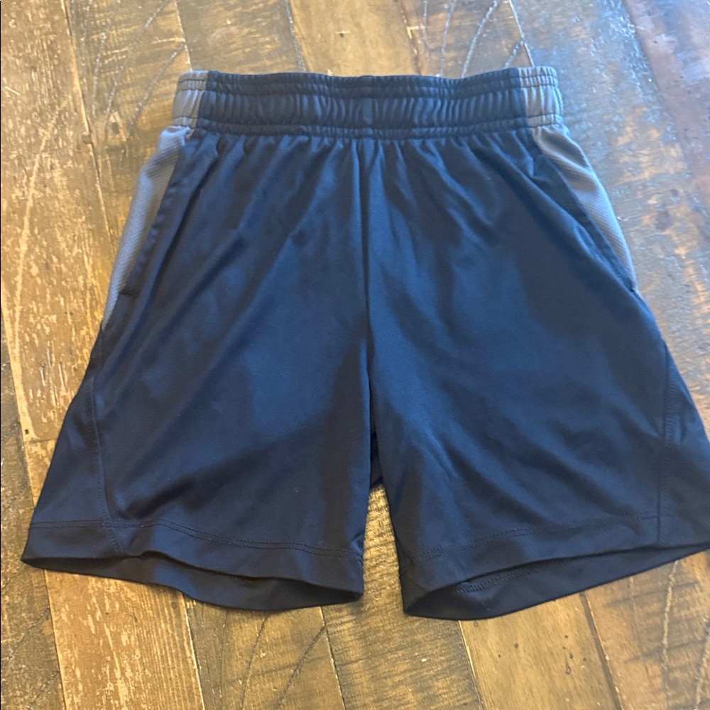 All in Motion Dark Blue and Gray Athletic Shorts
